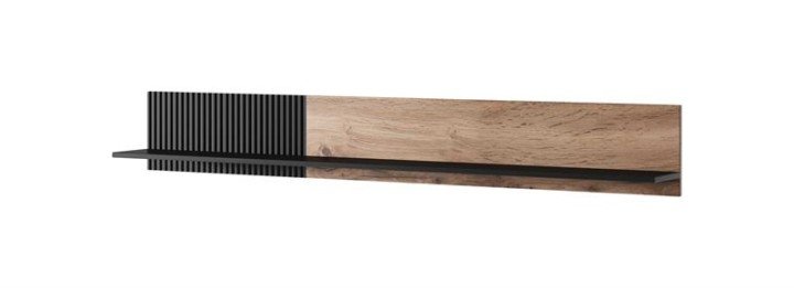 Підвісна полиця HALMAR RANDOM P-2 Дуб вотан / Чорний